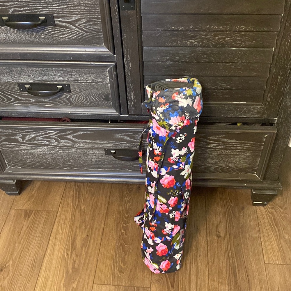 Floral print handmade yoga mat bag